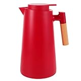 Housoutil Jarra Térmica para Bebidas Calientes con Aislamiento Doble Pared Diseño Nórdico Elegante Vertedor Suave y Mango Cómodo Termo Multifuncional para Café Té y Leche para Uso Doméstico