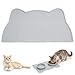 Tapis Gamelle Chat Chiens, 46 x 25 cmTapis Chat Gamelles, Tapis pour Gamelle Chien Chats, Tapi de Nourriture de Alimentation, Tapi de Bol Antidérapant Imperméable en Silicone pour Chien Chats, Vert