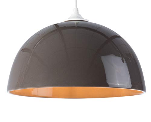 Lámpara de techo de cerámica gris Lussiol de 30x16cm y 60W para iluminación de zonas de paso