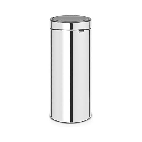 Brabantia Touch Bin - Cubo de basura, 30 Litros, acero brillante Cover