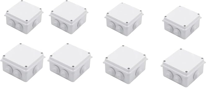 Secure FIRE IP65 Junction Box, IP65 Joint Box Outdoor Electrical Engineering Box General Weatherproof Surface Mount Junction Box Suitable for Various Switch Boxes Cabinets and Junction Boxes (8)