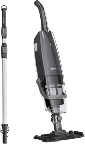 PoolMr Cordless Handheld Pool Vacuum, Rechargeable Pool Cleaner with 18.5 Gal/Min Suction, 60 Min Runtime, Dual-Phase Cleaning System, Ideal for Above Ground Pools, Spas, Hot Tubs, Gray