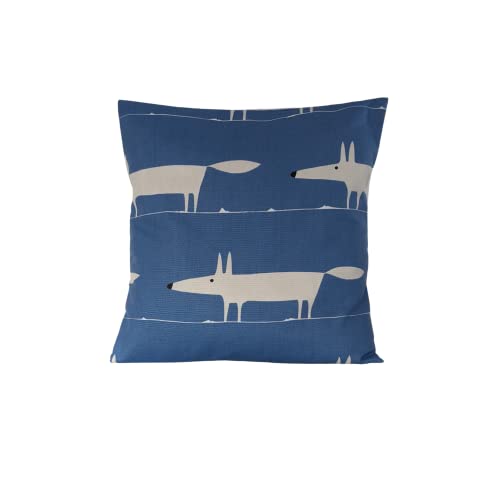 Cushion Cover in Scion Medium Mr Fox Denim Blue 16"