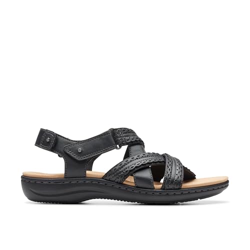 Clarks Clarks Collection Women's Laurieann Rena Flat Sandal, Black Combi, 8.5 Medium US