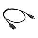 NFHK USB 2.0 Hi-Speed Mini-USB-Verlängerungskabel, Schwarz, 50 cm, Stecker auf Buchse, 5-polig, für Smartphone, Tablet, MP3-Player, MP4-Player, PDA, PMP, GPS, Kamera