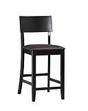 Linon Home Dcor Linon Torino Contemporary Counter Stool, 17'w x 20'd x 37'h, Black