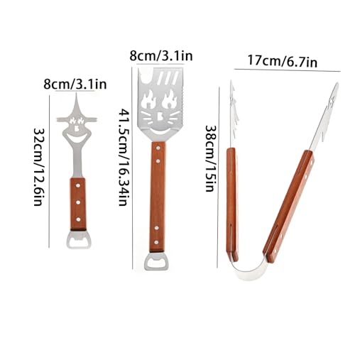Accessoires de grill robustes avec kit d'outils de barbecue en acier inoxydable durable