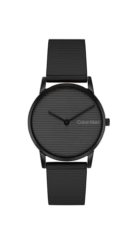Reviews de Relojes Calvin Klein para Dama - los preferidos. 44 Calvin Klein - Reloj para Mujer 25100034 CK Feel - 30 mm - 2 Manecillas - Negro - Correa Silicona - Esfera Texturizada