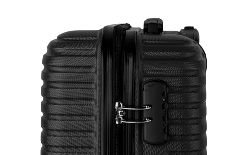 Mala De Bordo Para Viagem Rodas Dupla 360° e Cadeado Acoplado Tam P 10kg Cor:Preto 8190
