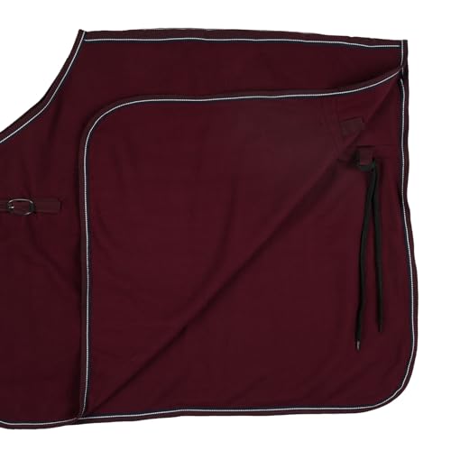 Image of Horze Kiel Fleece Quarter Sheet - Dark Red - Horse