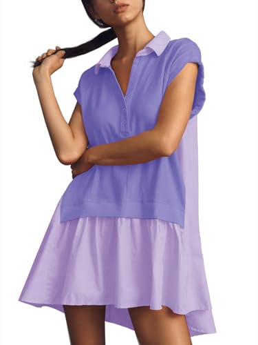 Robe sweat-shirt d'été Fisoew pour femme vêtement ample anti-transpiration