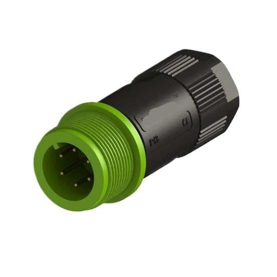 Conector de soldadura macho de 6 núcleos estanco para cables de exterior