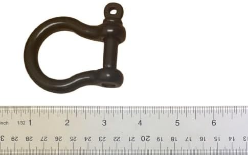 US Stainless Black Stainless Steel 316 Forged Bow Shackle 3/8" (10mm) Marine Grade - Image 3