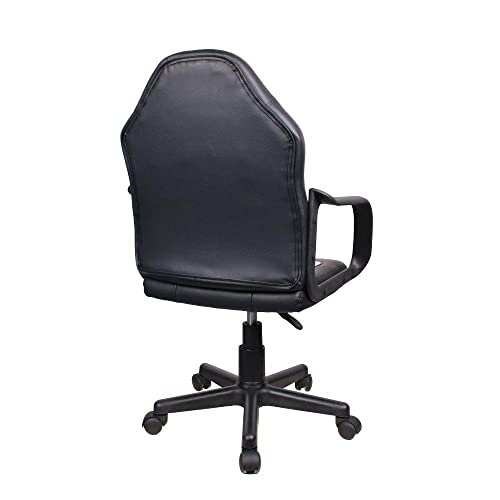 Cadeira Gamer Infantil em Couro Pvc Pelegrin Pel-9354 Preto com Branco