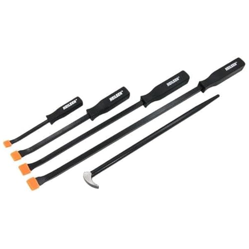 Neilsen CT0239 5pc Pry Bar Set with Roll Head Bar | Ergonomic Handles | High Carbon Steel | Ideal for Demolition, Construction, Automotive & DIY