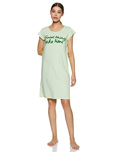 Image of GiglyMigly Cotton Mid Length Women Printed Sleepshirt Nightdress