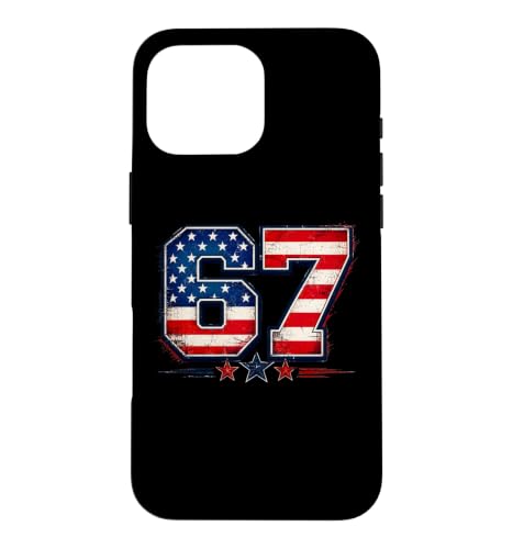 4th of July Funny 67 Six Seven Meme Patriotic Men Women Kids �X�}�z�P�[�X iPhone 16 Pro Max �p