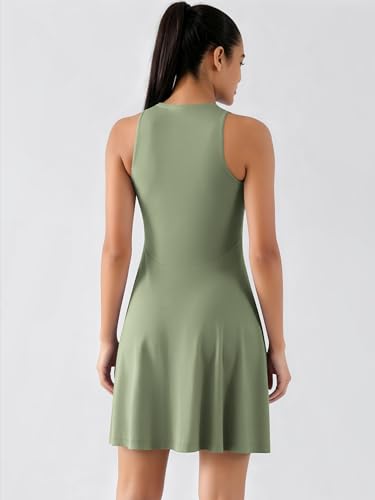 Image of ODODOS Casual Flare Tank Dress for Women Summer Sleeveless Sundress Mini Skater Dress