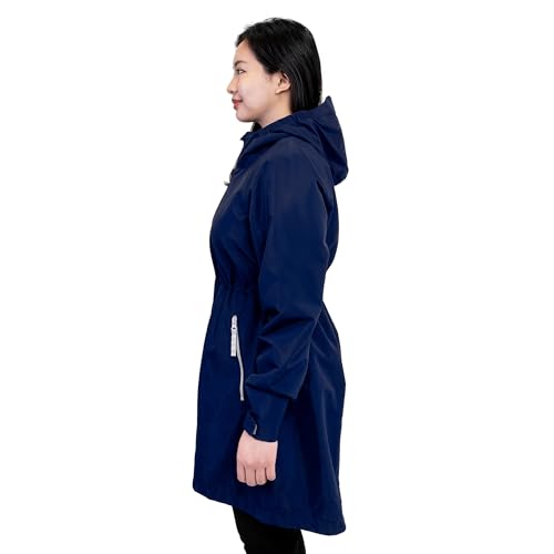 JAN & JUL Women's Pacific Rain Jacket, Waterproof Thigh-Length Coat4