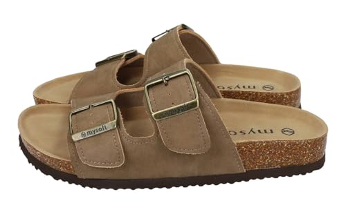 Sandales ergonomiques femme mysoft en liège naturel pour un confort de marche optimal