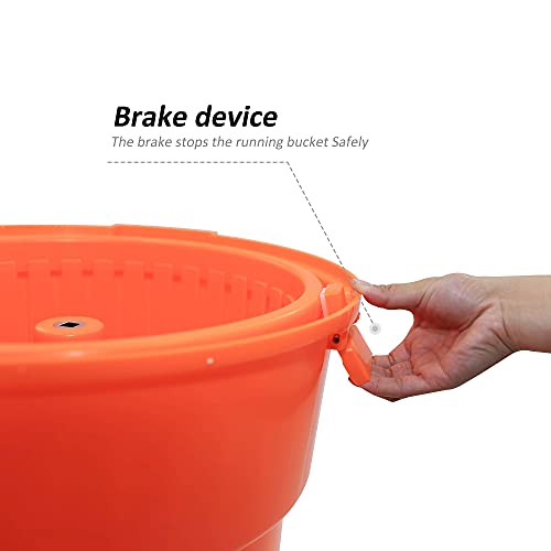 Hakka Restaurant Salad Spinner, 5 Gal/20 Qt Commercial Salad Spinner Large & Lettuce Dryer for Vegetable Friuts - Thumbnail 5