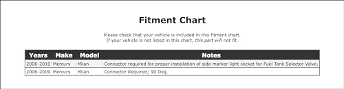 PartCatalog Rear Parking Light Bulb Socket Compatible With Mercury Milan 2010 2009 2008 2007 2006 P-2584065