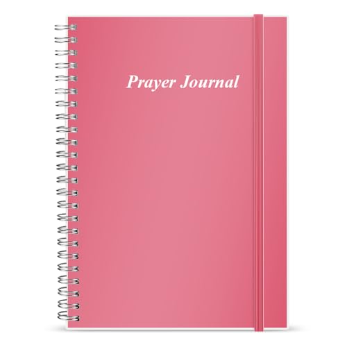Prayer Journal for Woman, Bible Journal with Verse, 60 Weeks Scripture, Faith & Devotional Journal, Christian Planner, Bible Study Notebooks for Note Taking, Religious Christian Gifts for Women, 5.8" x 8.3", Pink