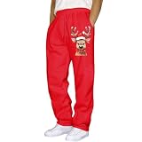 DBMZV Halloween Herren Hose Chino Cargo Hosen Freizeithose Baumwolle Sporthose Casual Jogginghose Elastische Taille mit Kordelzug Sweatpants mit Taschen Lustiges Weihnachtskostüm