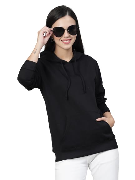 Image of Style Quotient Women Grey Hooded Oversized Sweatshirt