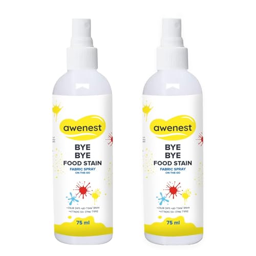 awenest Bye Bye Stain - Instant Stain Remover Fabric Spray | Toxin-free | 50+ Stains | Easy to Carry | Plant-based | Pack of 2