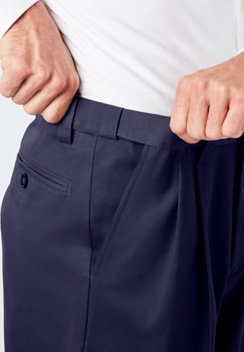 KingSize Men's Big & Tall Relaxed Fit Wrinkle-Free Expandable Waist Pleated Pants4