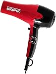 RED by Kiss Tourmaline Céramique 2200W PRO - Sèche-cheveux professionnels avec peignes supplémentaires, cheveux sans frisottis, Six paramètres de chaleur Sècheuse