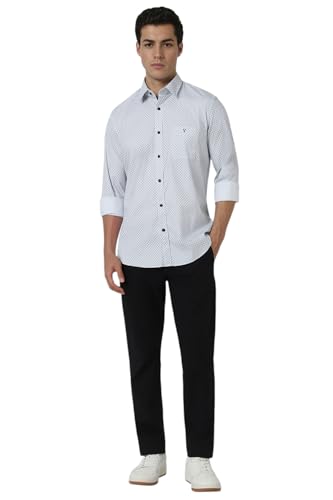 Image of Van Heusen Casual Printed Shirt for Men| Premium Cotton| Full Sleeves| Slim Fit |Breathable Fabric
