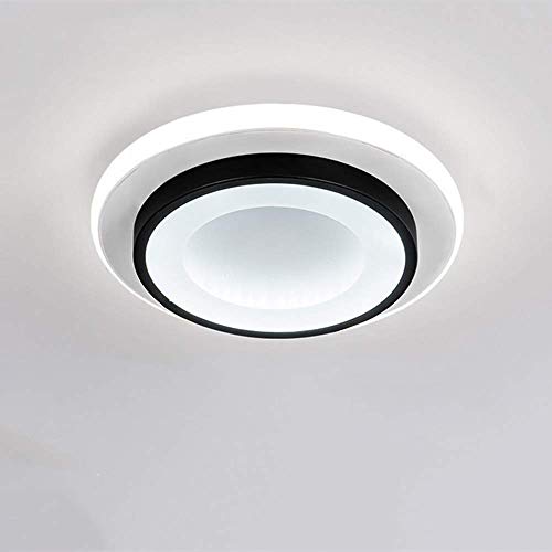 Goeco LED Lámparas de Techo, 20W Plafón LED acrílica Forma redonda para Pasillos, Sala de Estar, Dormitorio, diámetro 24cm, 3000K-6500K (3 temperaturas de Color)