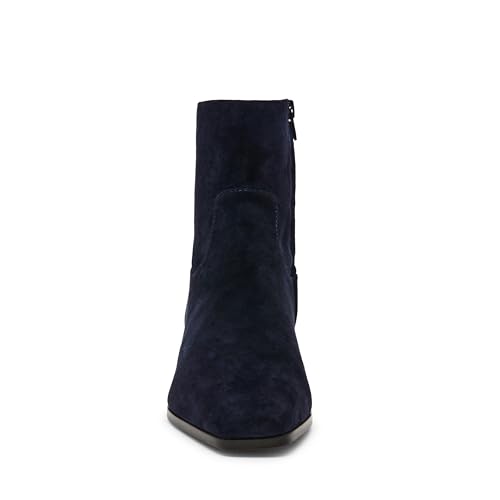 Steve Madden Women's Dusty Ankle Boot, Navy Suede, 6.5