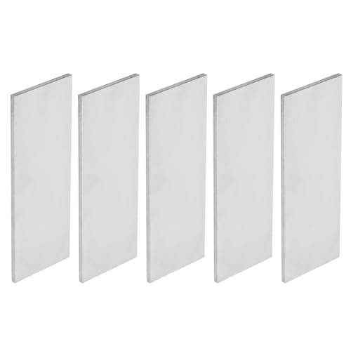 PATIKIL 12L14-Stahl für die Messerherstellung, 5er-Pack 4 x 1-1/2 x 1/8 warmgewalzter Flachstahl Stahlblech für DIY-Blech, professionelle und Hobbynutzung.
