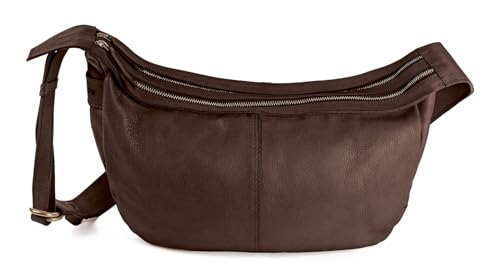 HAROLD'S Submarine Pouch Twin Brown pochette double en cuir marron