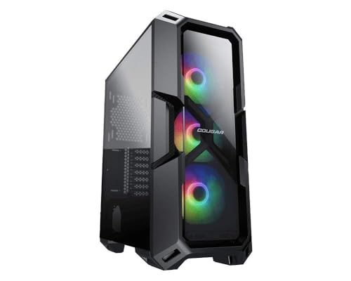 COUGAR Gaming | BOITIER PC Gaming | MX440G RGB Verre TREMPE - 3 Ventilateurs RGB Inclus - Panneau Avant en Verre trempé - Solidité et robustesse - 2 Ports USB 3. 0 et 1 Port USB 2. 0
