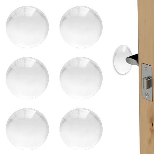 YIZWINS 6pcs Tope Puerta Adhesivo 40 x 8 mm, Lagrimas Silicona Adhesivas, Protector Puertas, Tope de Puerta de Pared, Tope de Goma, para Vidrio, Puertas, Gabinetes Cajones y Protectores de Muebles