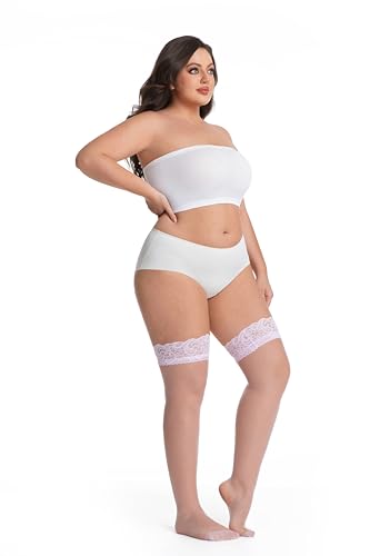 Image of Women's Lace Top Thigh High Stocking with Stay Up Silicone