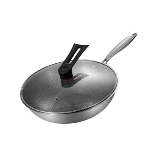 Wok con fondo plano de hierro de 32 cm
