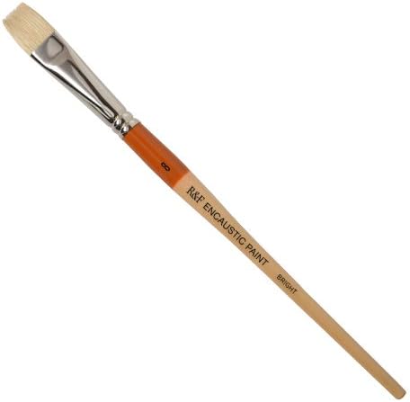 R&F Handmade Paints Encaustic Bright Paintbrush, No.8