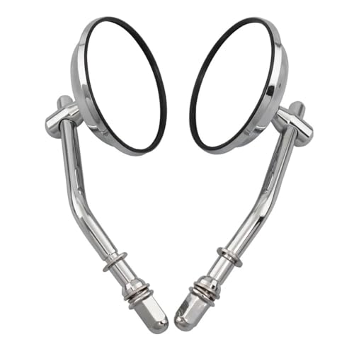 Rétroviseurs moto ronds avec miroirs traités anti-vibrations pour cruiser