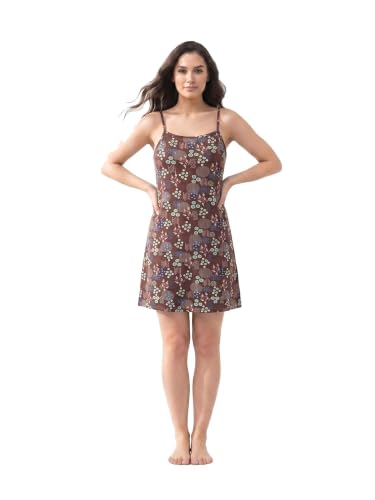 Image of Inner Sense Organic Cotton Nighty for Women Stylish I Above Knee Length Spaghetti with Scoop Neck Design I Adjustable Straps Camisole for Woman to Wear Solo or Layered