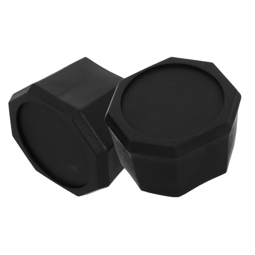 Mikikit 2pcs Tennis Racket Handle Cover Shock Absorption Cap End Cap for Tennis Racket Vibration Reduction Sturdy Plastic Fit Multiple Brands