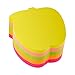 D.RECT 110514, Foglietti Adesivi/Set di 1 Pezzi / 70x70mm / Note Adesive / 1x400 un Blocco di Fogli/Forniture per Ufficio/Colori Neon/Forma di Mela