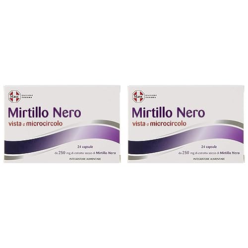 Matt Divisione Pharma Integratore Alimentare Mirtillo Nero, 24 Capsule (Confezione da 2)