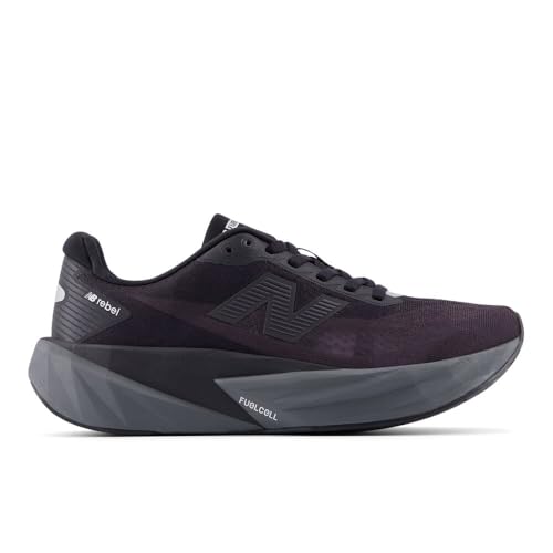 New Balance New Balance Women's FuelCell Rebel V5 Running Shoe, Black/Castlerock/Black Cement, 8 M