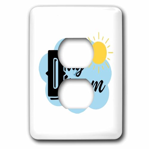 3dRose Image of quote DayDream under the sun - Light Switch Covers (lsp-388420-6)