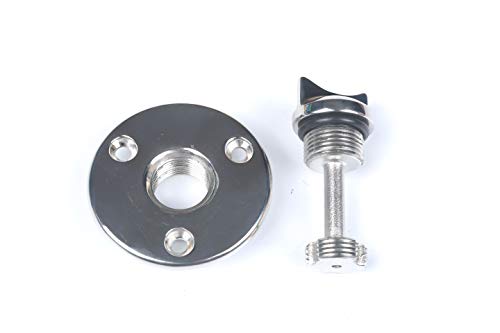 Mx Garboard Drain Plug,Stainless Steel Marine Boat Plug Fits 1.21" Hole W/Screws #TOP5